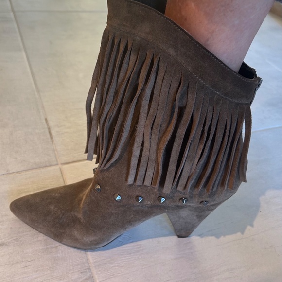 Fringe Suede Ankle Bootie - Picture 10 of 13